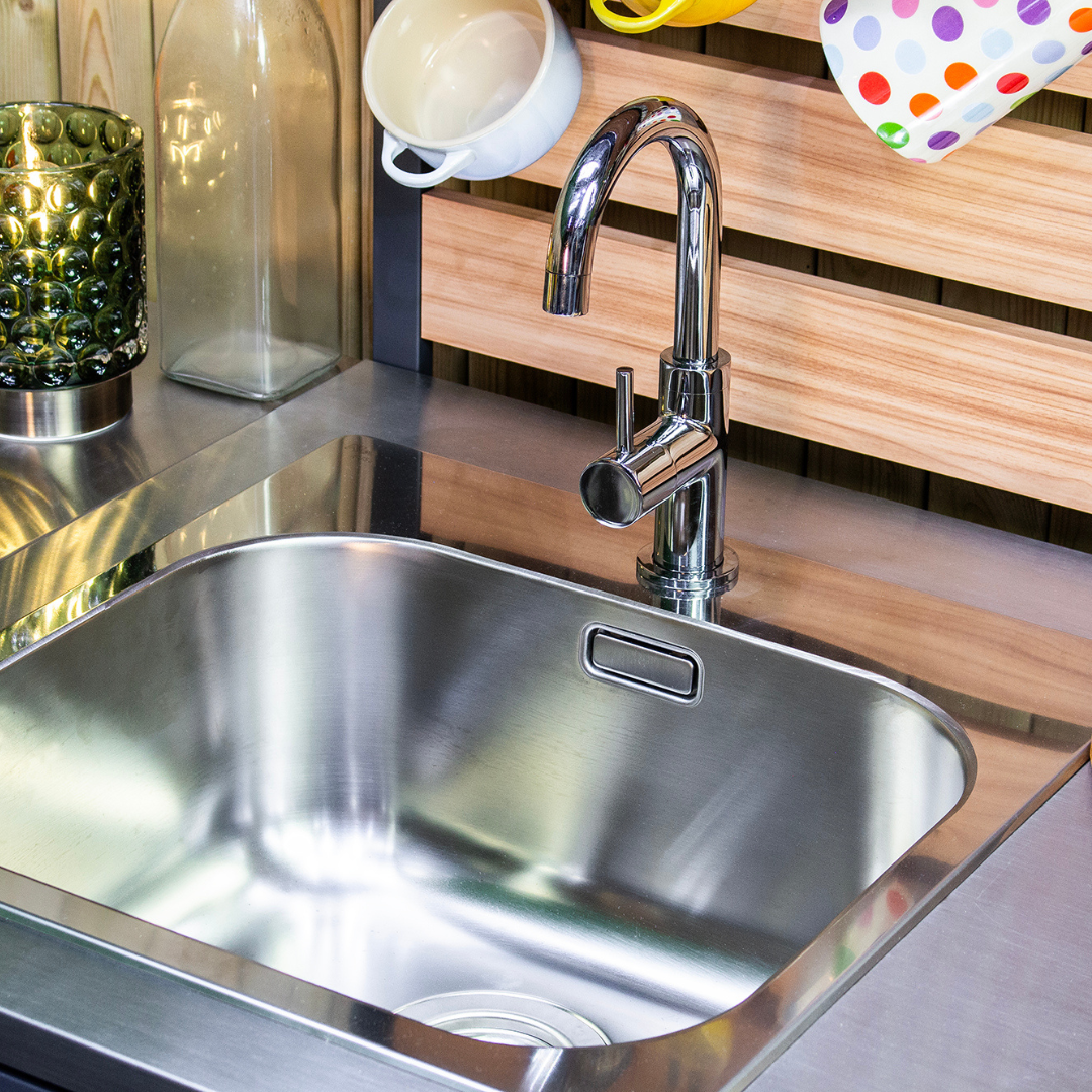 Outdoor Küche Modul Spülbecken mit Edelstahl-Arbeitsplatte livestyle