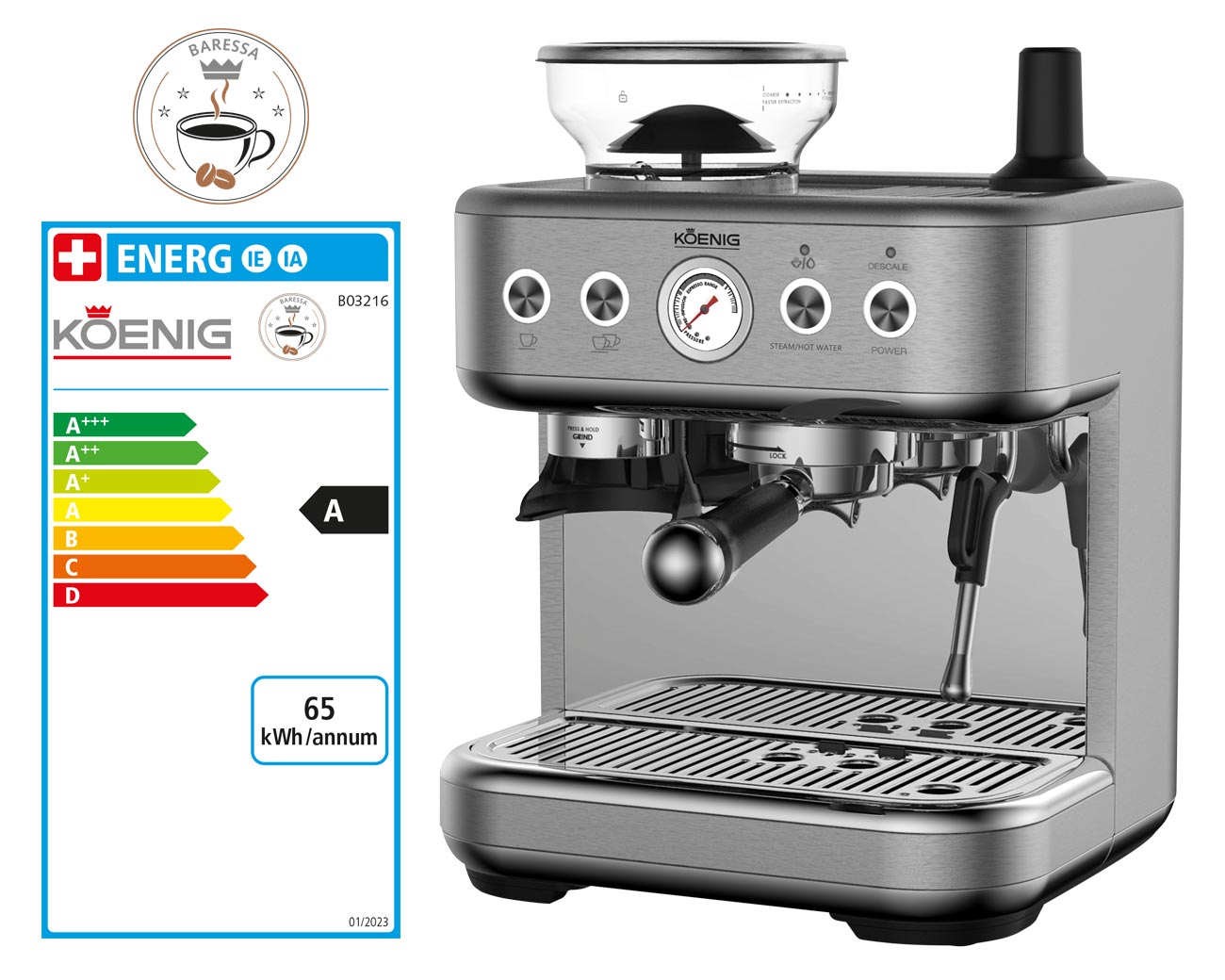 Espressomaschine mit Mahlwerk Baressa - kitchen - more.ch