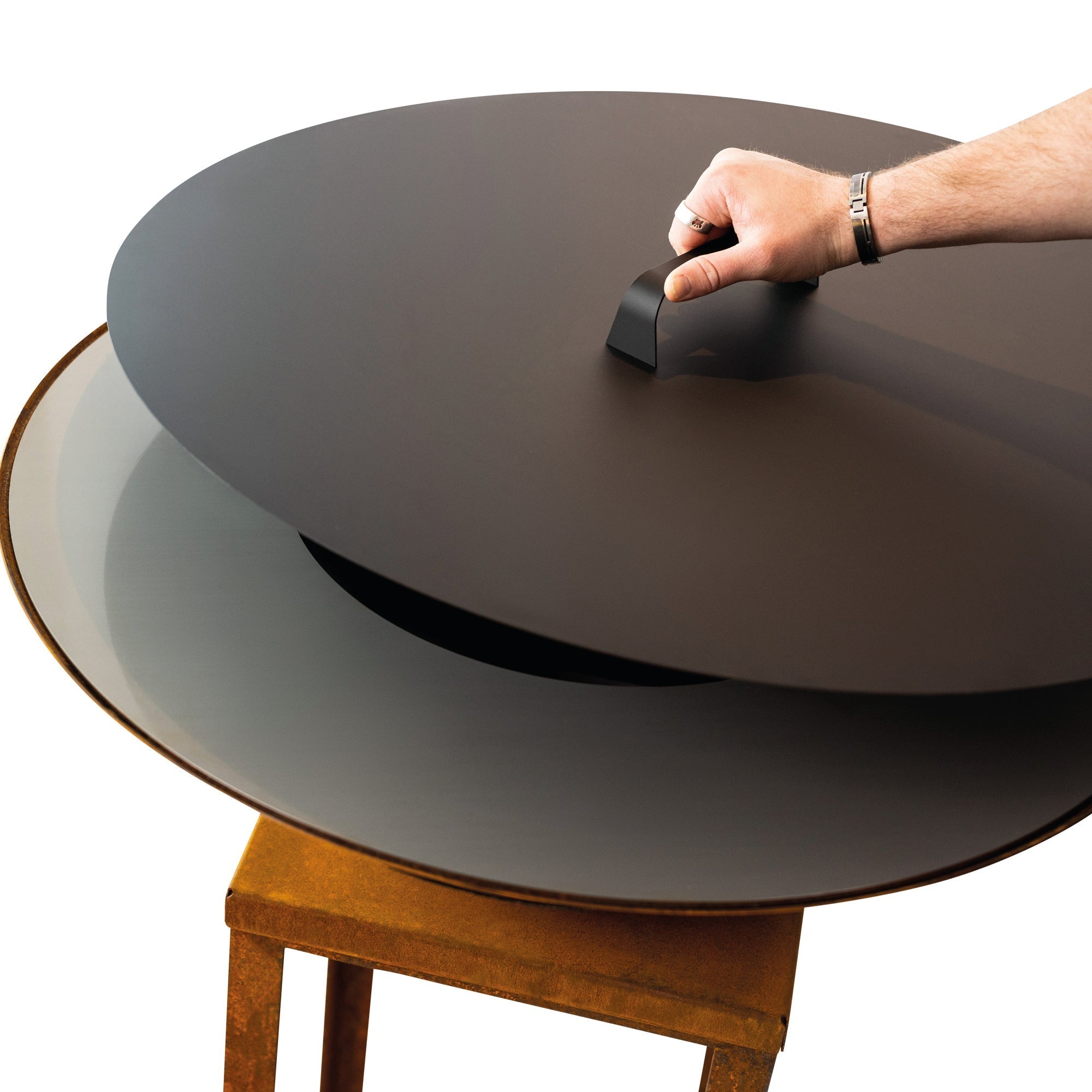 Feuerschale Metalldeckel schwarz | Modell Fyro80 & Wave - kitchen - more.ch