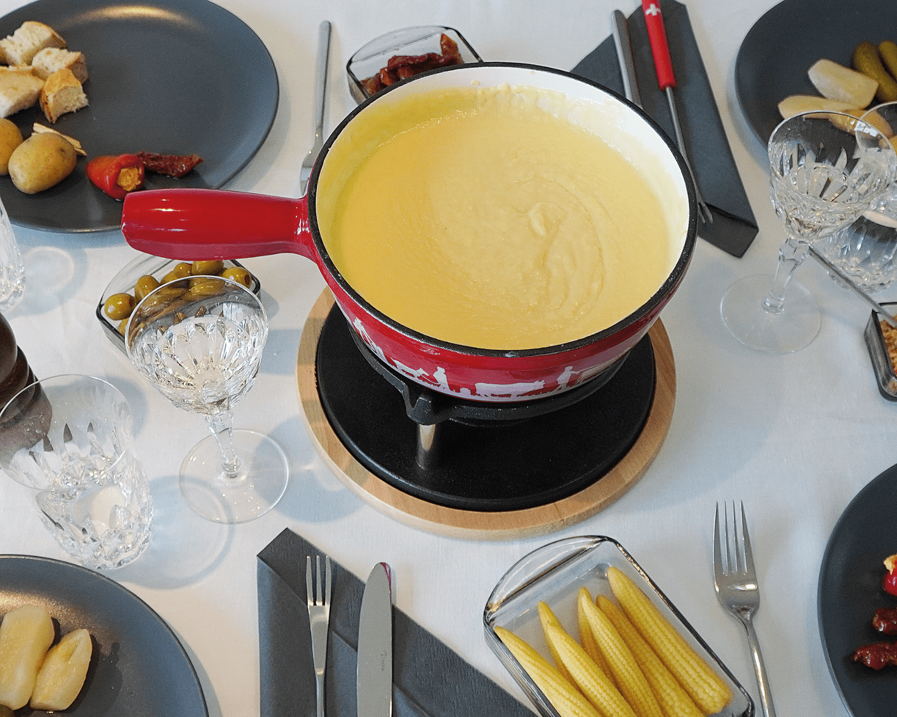 Käsefondue - Set mit 6 Fonduegabeln von rotel - kitchen - more.ch