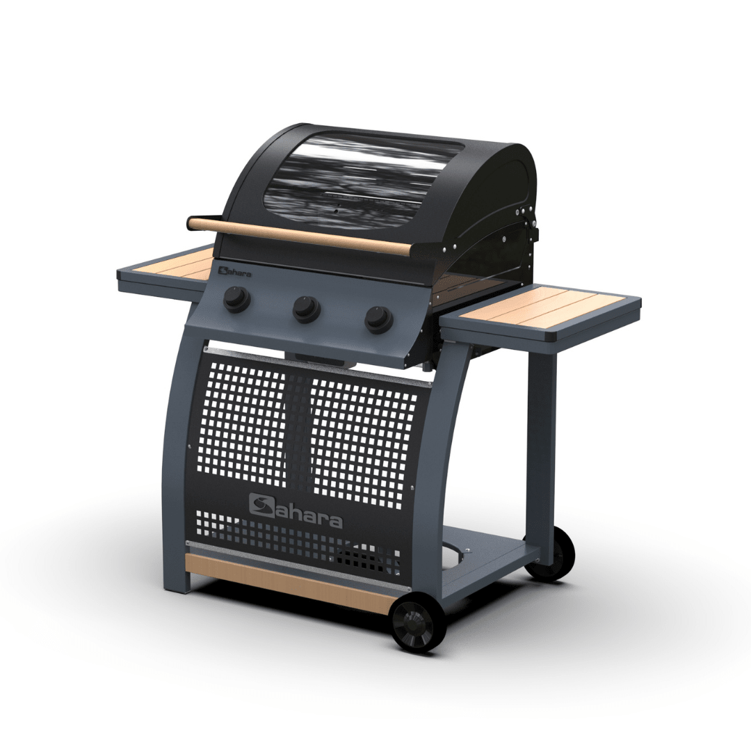 Sahara S355 Gasgrill BBQ mit 3 Brennern und Sichtfenster - kitchen - more.ch