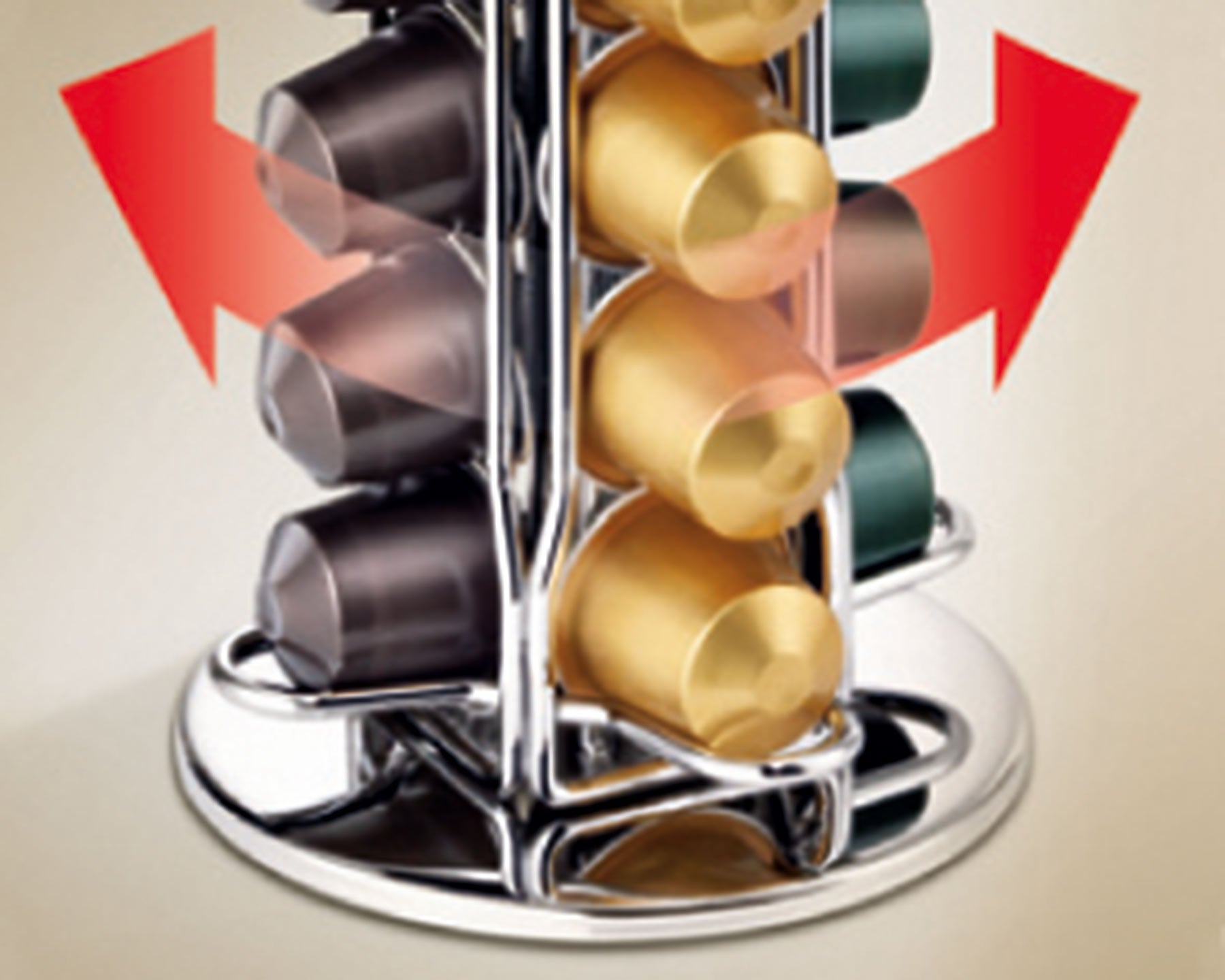 CAPstore Finesse 40, chrom - kitchen-more.ch, für Nespresso Kapselnhalter, kostenloser Versand in der ganzen Schweiz