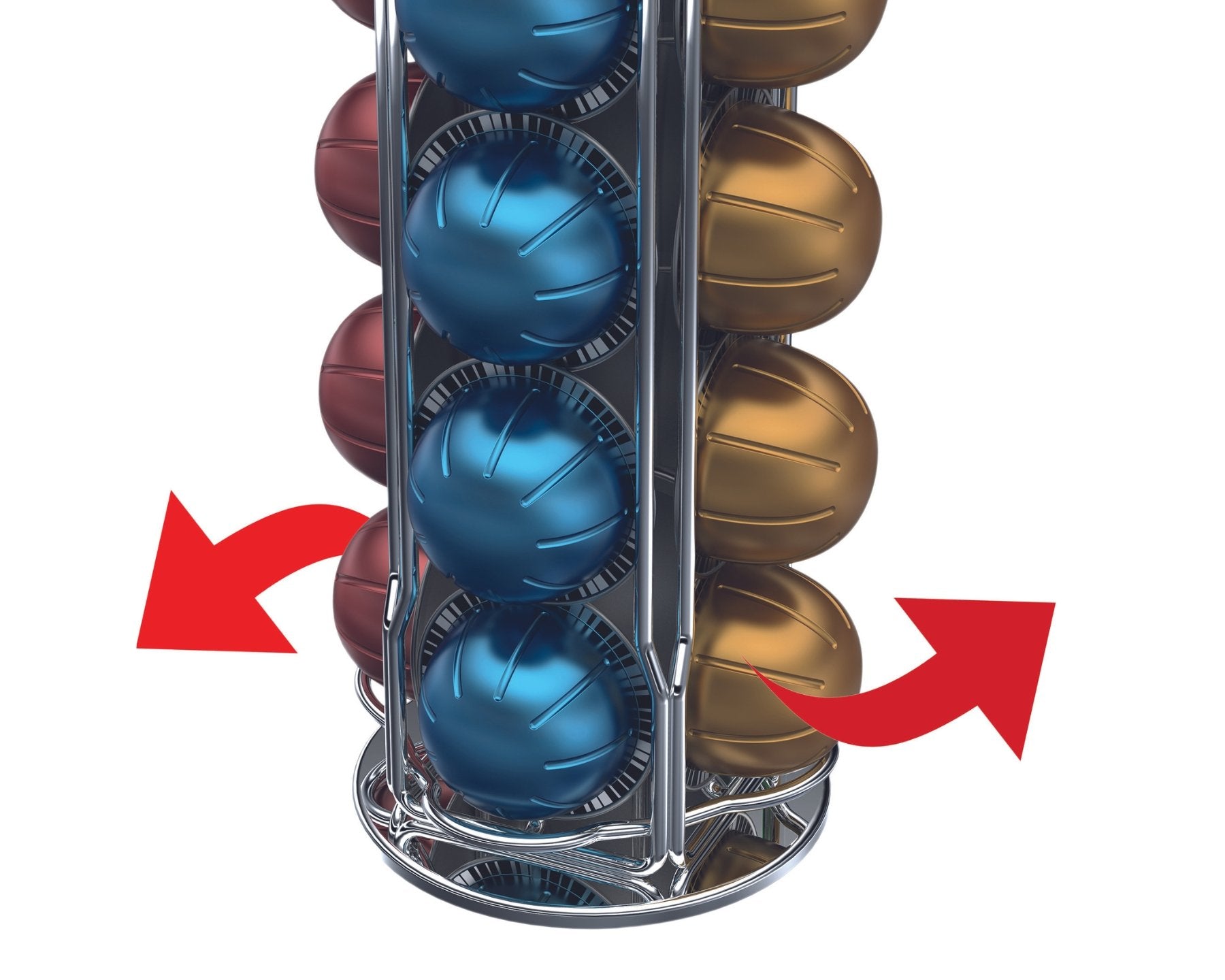 CAPstore Finesse V20, chrom - kitchen-more.ch, für Nespresso Kapselnhalter, kostenloser Versand in der ganzen Schweiz