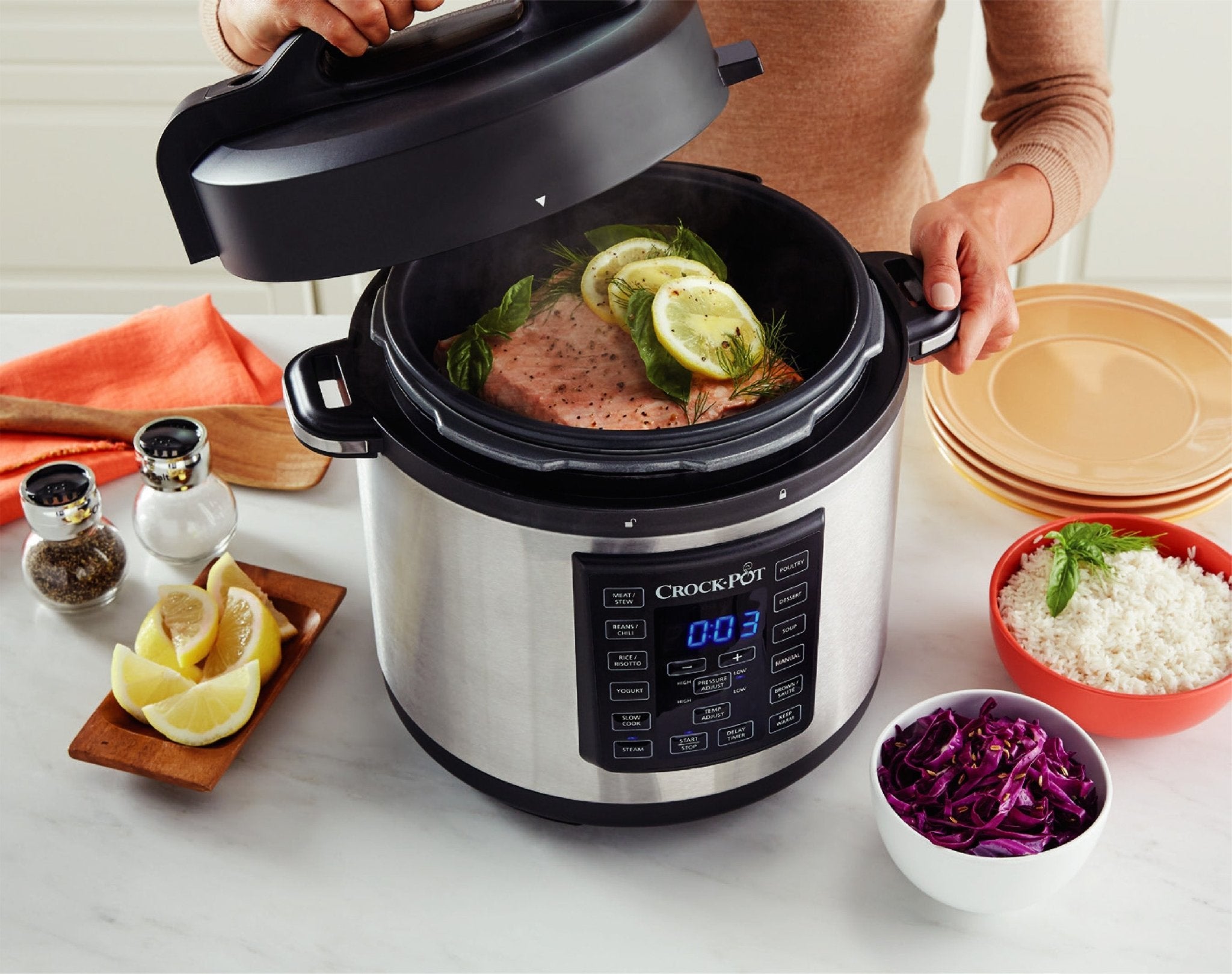 Crockpot Express, 5.6 L Multi-Cooker - kitchen-more.ch, Multifunktionsgerät, kostenloser Versand in der ganzen Schweiz