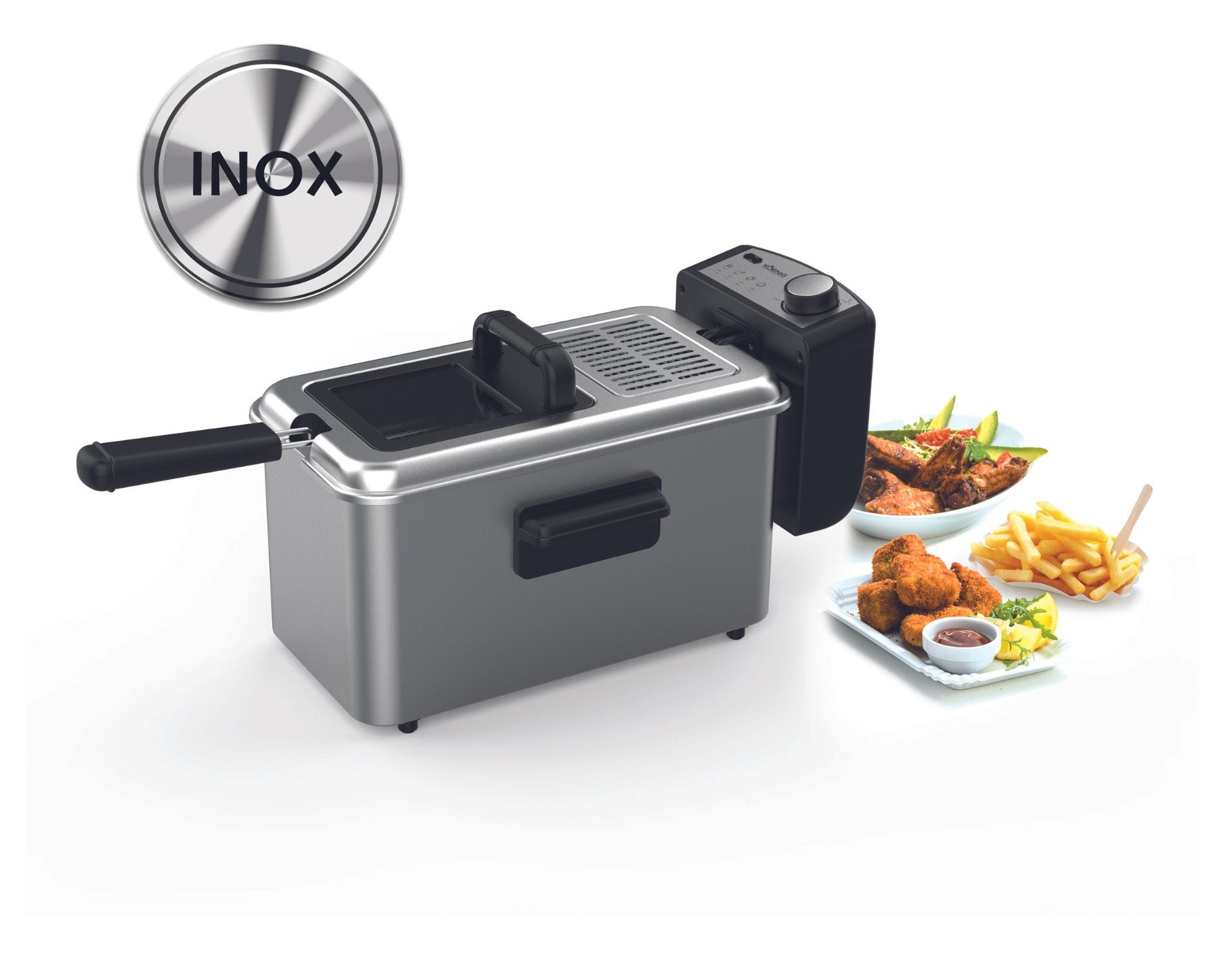 KOENIG Fritteuse INOX, 3 Liter - kitchen-more.ch, kostenloser Versand in der ganzen Schweiz