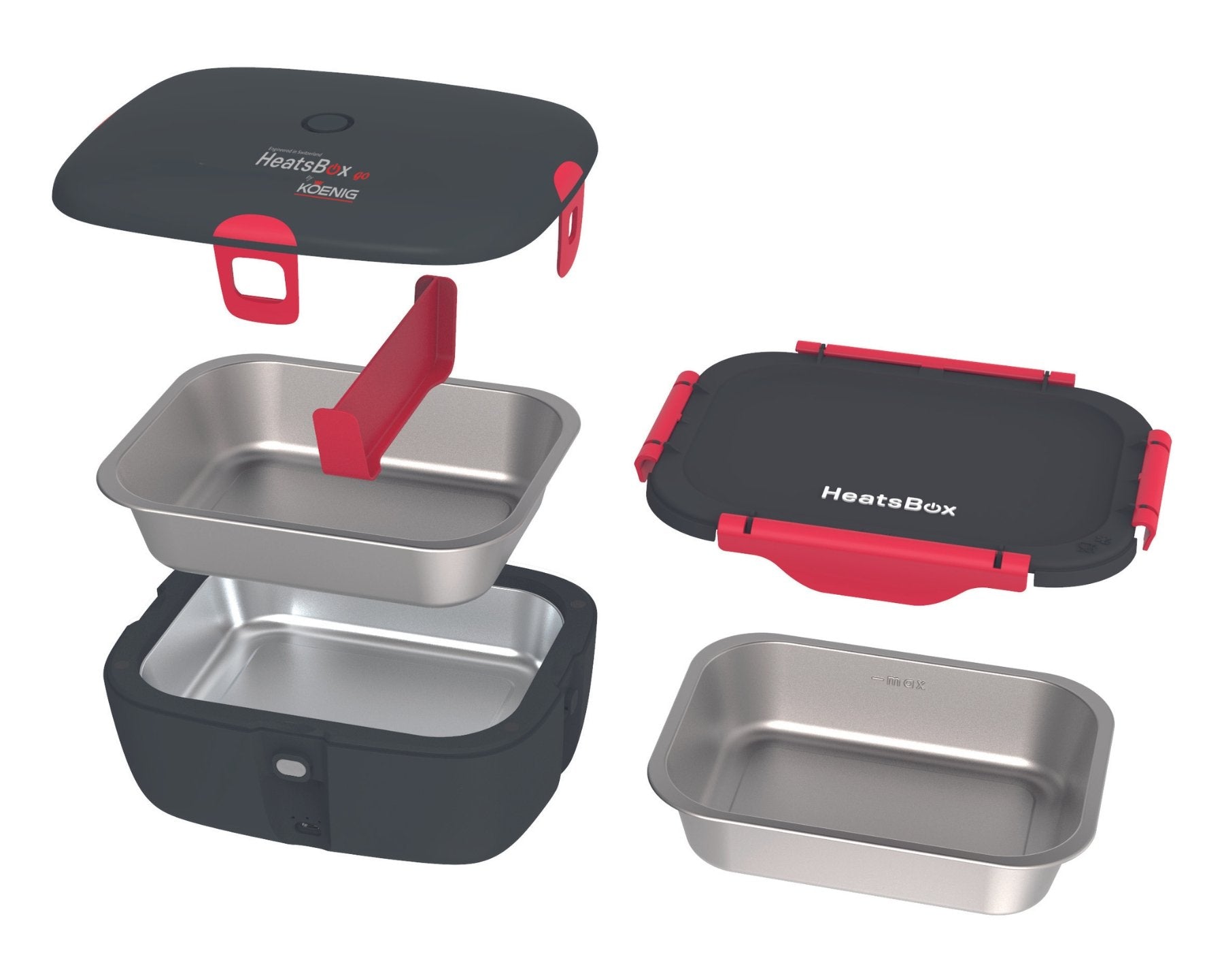 KOENIG HeatsBox go, Lunchbox mit Akku - kitchen-more.ch, kostenloser Versand in der ganzen Schweiz