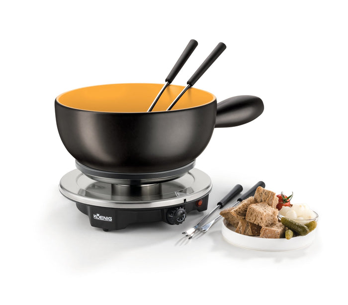KOENIG Käsefondue-Set mit elektrischem Rechaud - kitchen-more.ch, kostenloser Versand in der ganzen Schweiz
