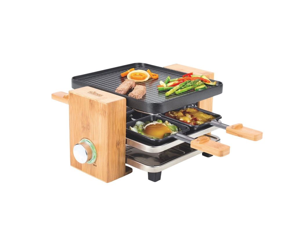 bestron raclette arg300bw xl bambus KOENIG Raclette Grill Bamboo