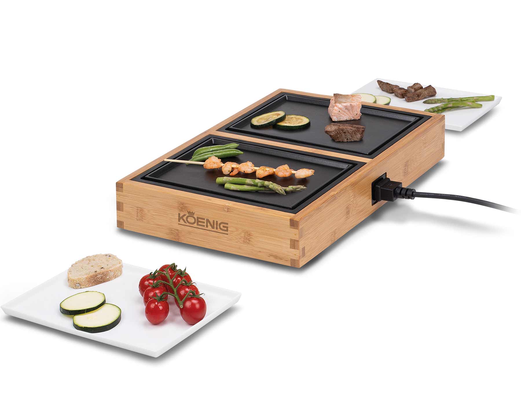 KOENIG Tischgrill Dinner für zwei Personen, erweiterbar - kitchen-more.ch, kostenloser Versand in der ganzen Schweiz