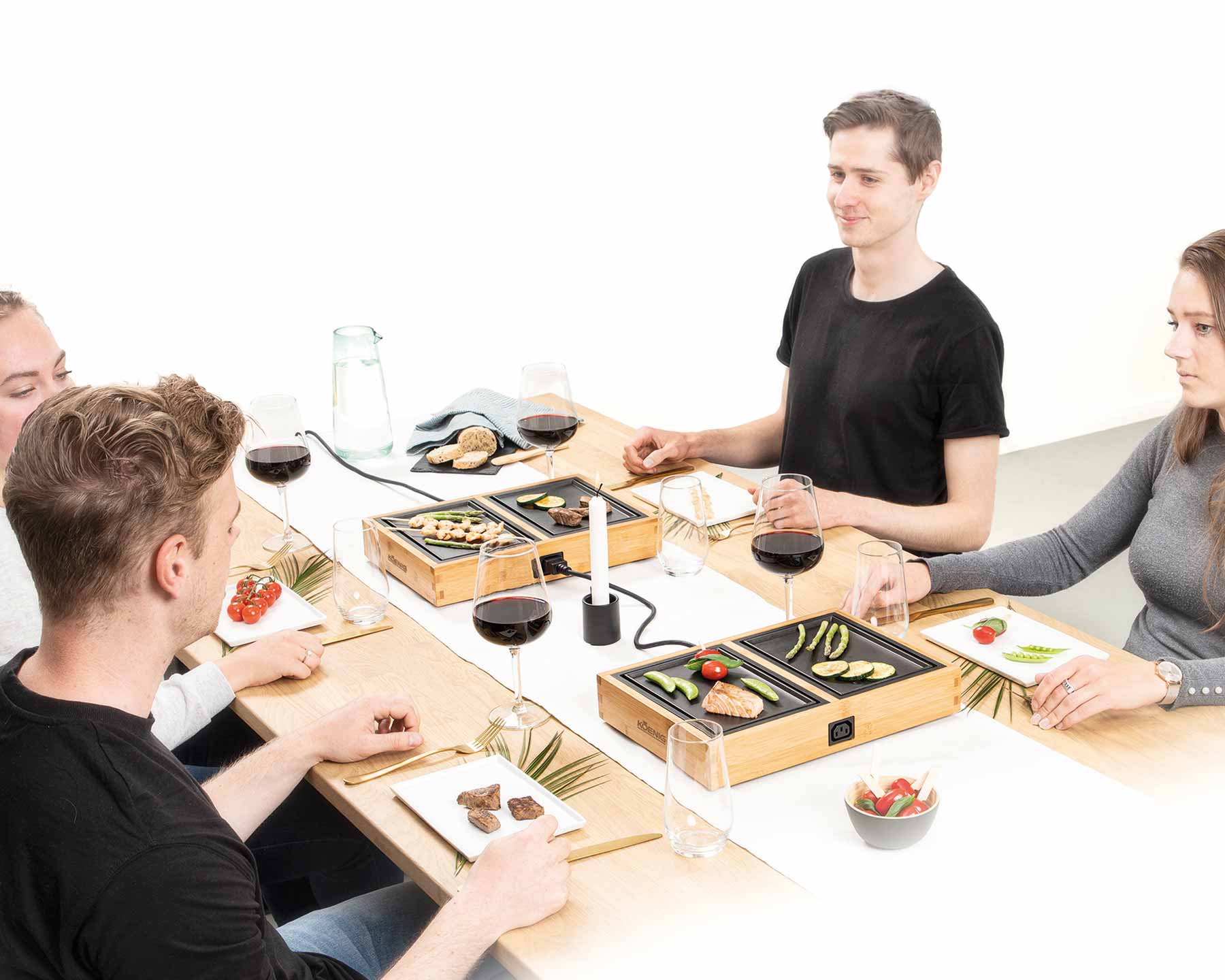 KOENIG Tischgrill Dinner for 4 (Duo) für vier Personen - kitchen-more.ch, kostenloser Versand in der ganzen Schweiz
