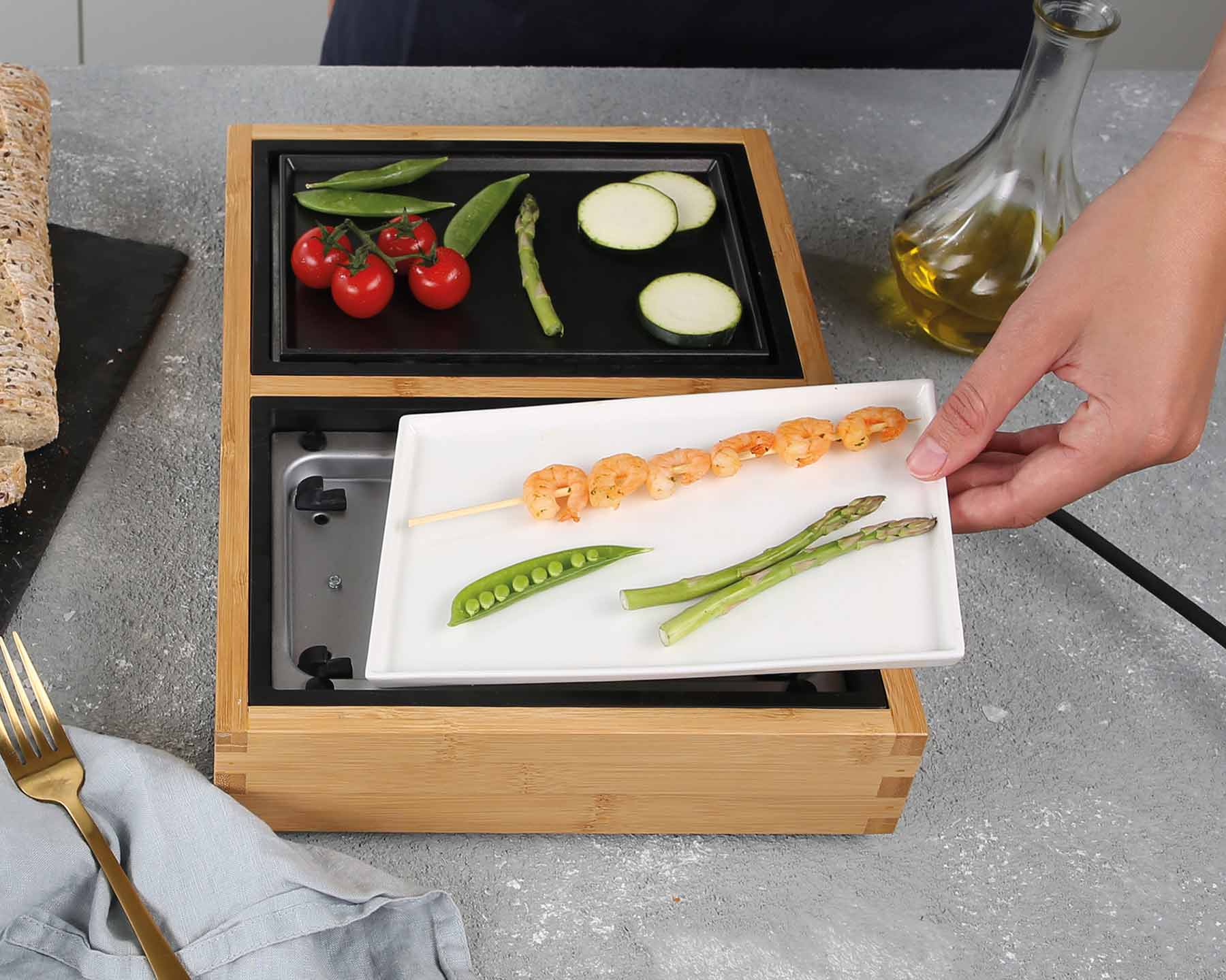 KOENIG Tischgrill Dinner for 4 (Duo) für vier Personen - kitchen-more.ch, kostenloser Versand in der ganzen Schweiz