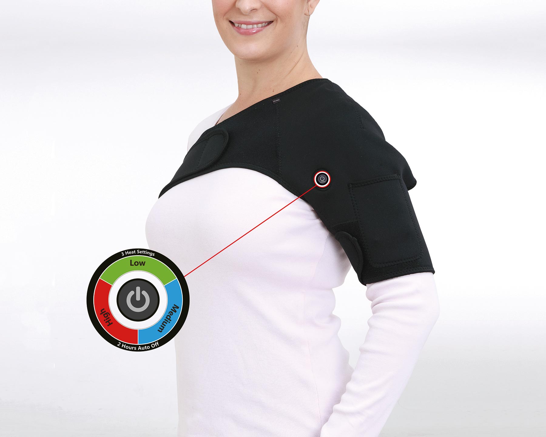 Stylies, Wärmebandage Schulter links mit Akku ohne Kabel - kitchen-more.ch, kostenloser Versand in der ganzen Schweiz