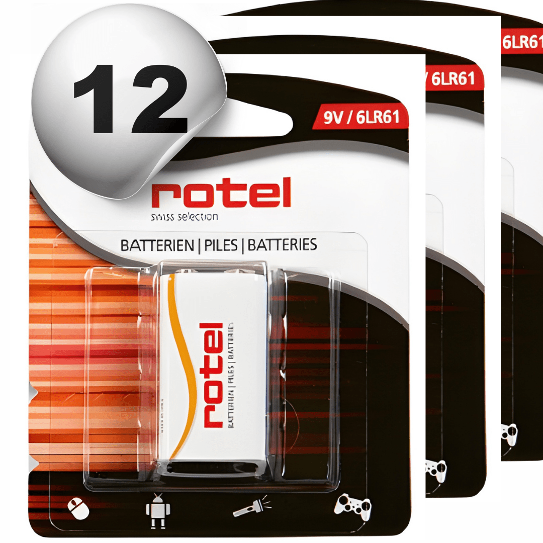 12 Stück ROTEL Alkaline Batterie 9V 6LR61 - kitchen - more.ch