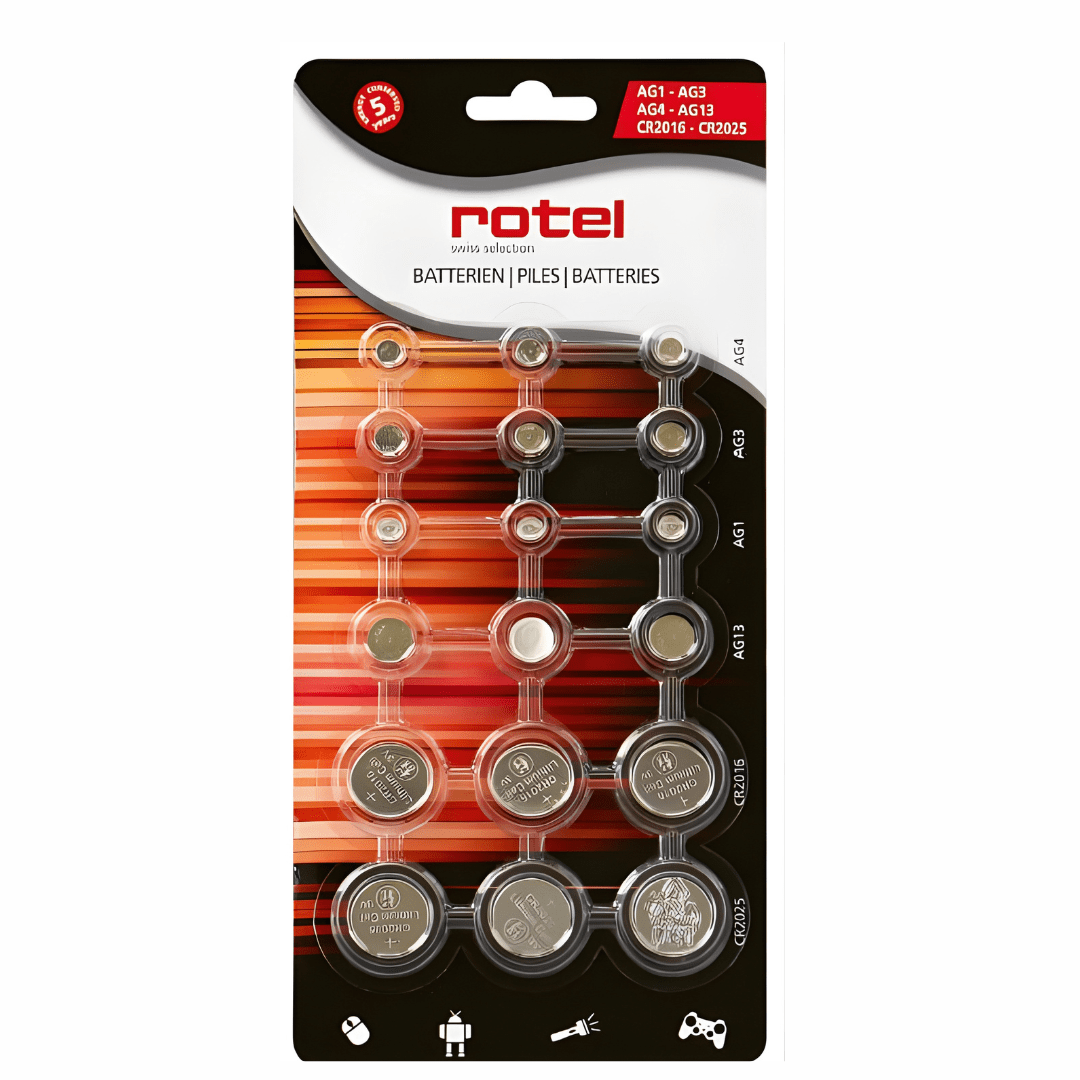 180 Stück ROTEL Knopfzellen Batterie - Set AG & CR - kitchen - more.ch