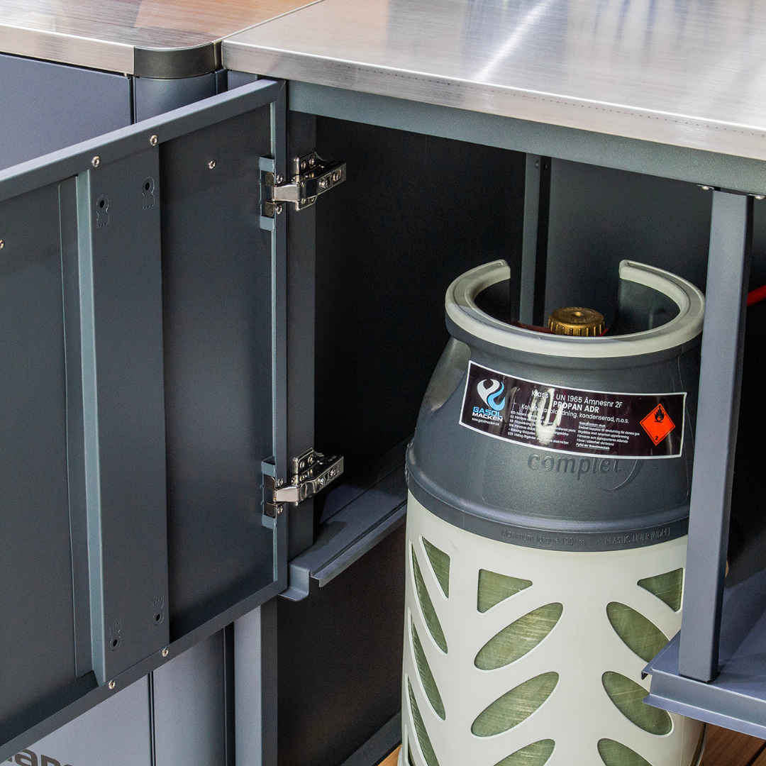 Outdoor Küche Modul Standard mit Edelstahl-Arbeitsplatte livestyle