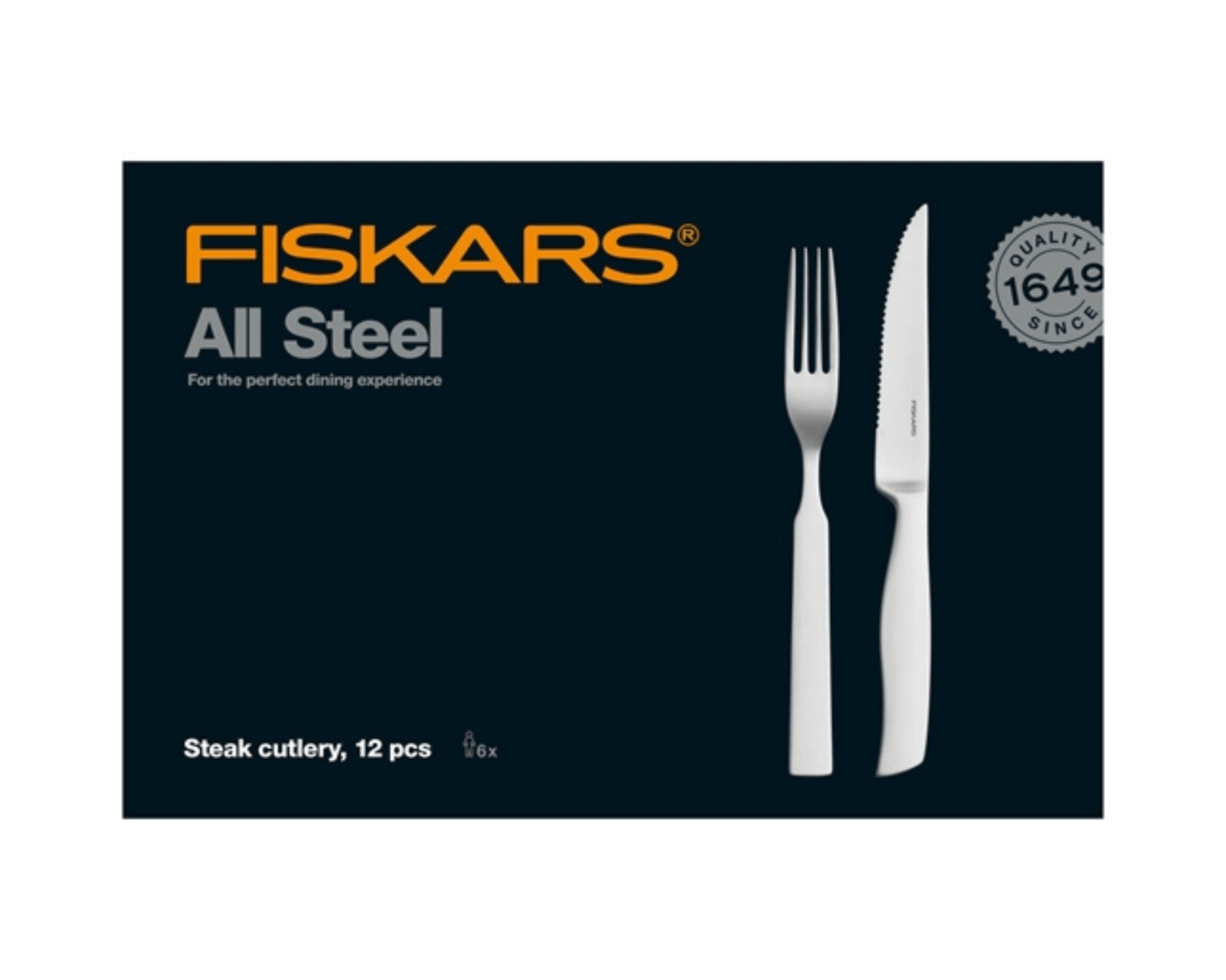 All Steel Steak Besteckset, 12 - teilig von Fiskars - kitchen - more.ch