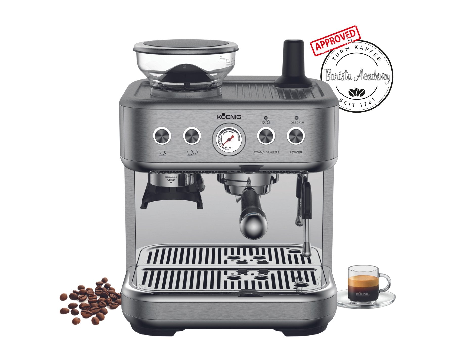 Espressomaschine mit Mahlwerk Baressa - kitchen-more.ch