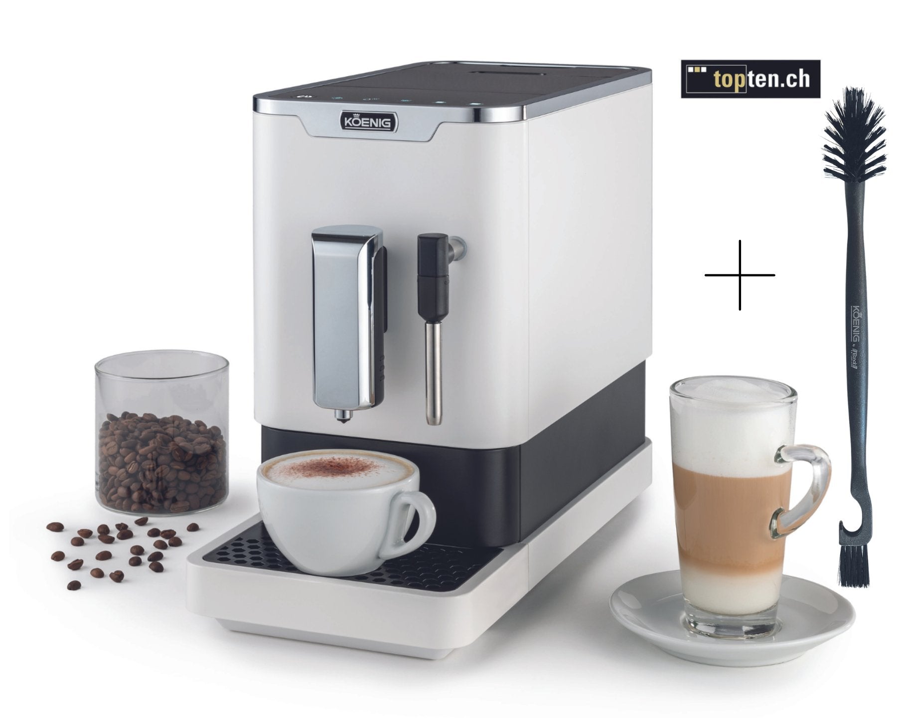 KOENIG Kaffeevollautomat Finessa Milk Plus Reinigungsbürste kostenlos dazu kitchen-more.ch, kostenloser Versand in der ganzen Schweiz