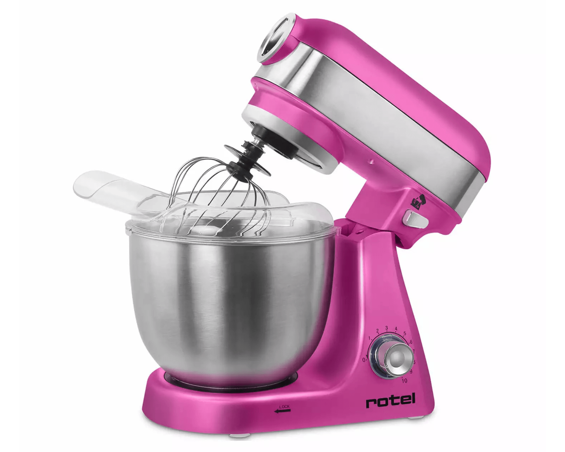 Küchenmaschine mit Fleischwolfaufsatz pink von rotel - kitchen - more.ch