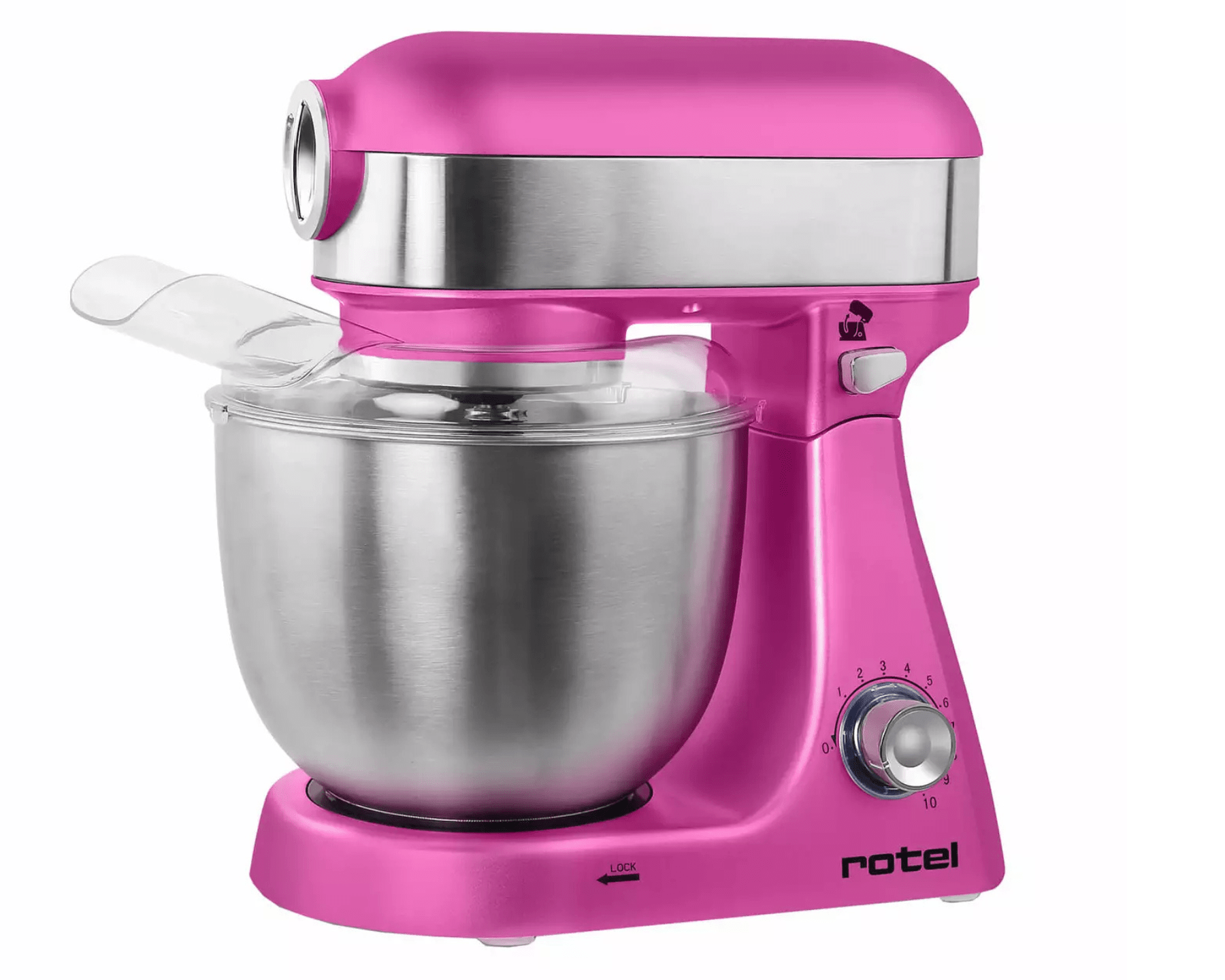 Küchenmaschine mit Fleischwolfaufsatz pink von rotel - kitchen - more.ch