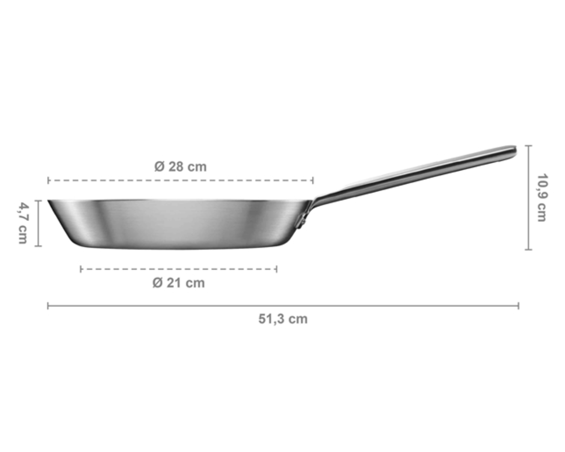 Norden Stahl - Bratpfanne 28cm, unbeschichtet von Fiskars - kitchen - more.ch