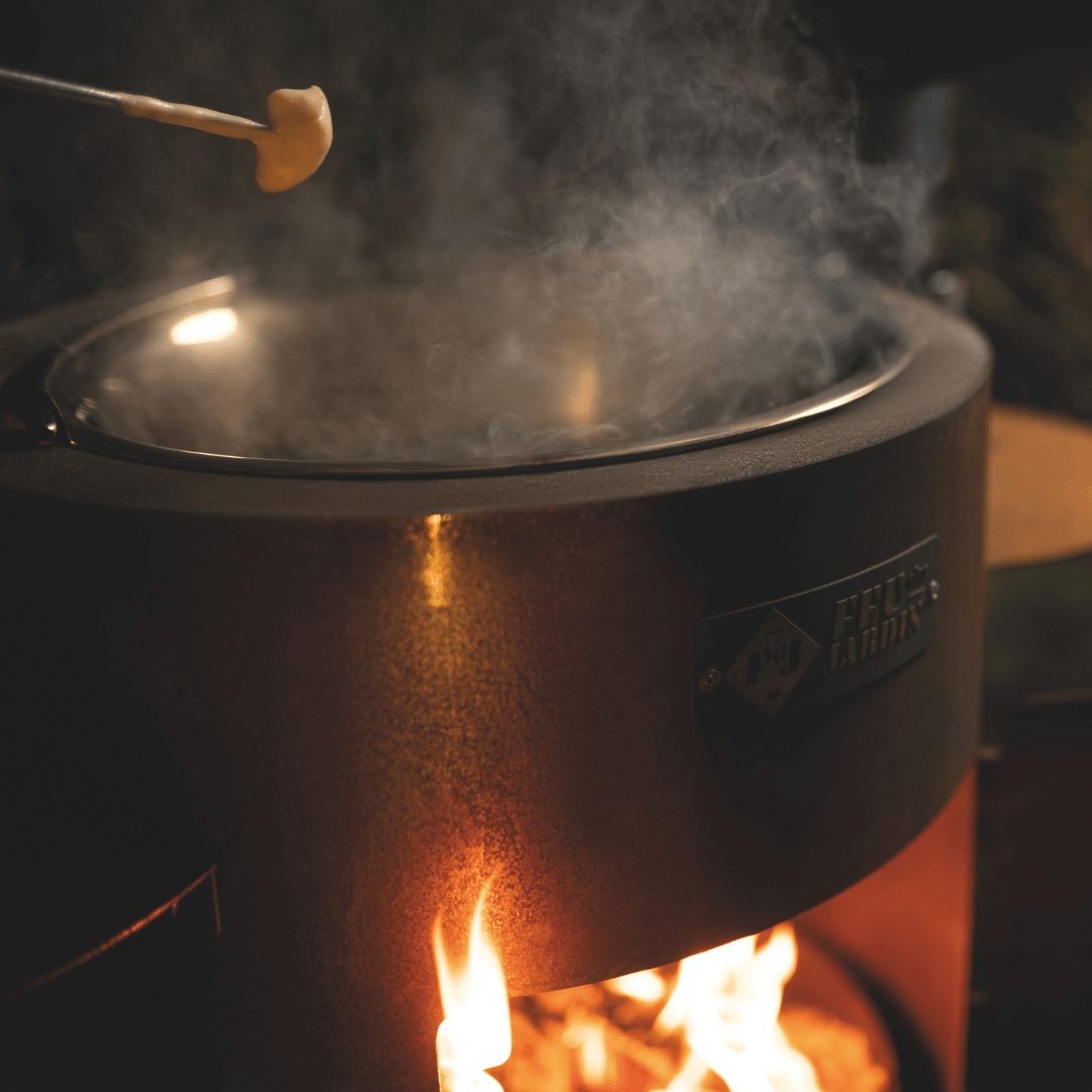 Outdoor - und Fondue - Ofen DELUXE mit Rost - Optik - kitchen - more.ch