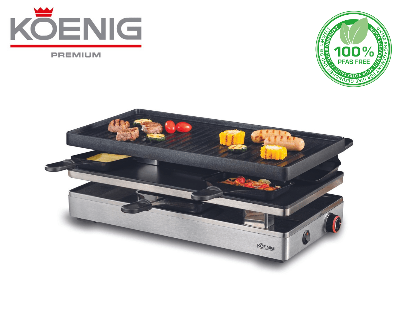 Pizza Raclette - Grill 4in1 von KOENIG - kitchen - more.ch