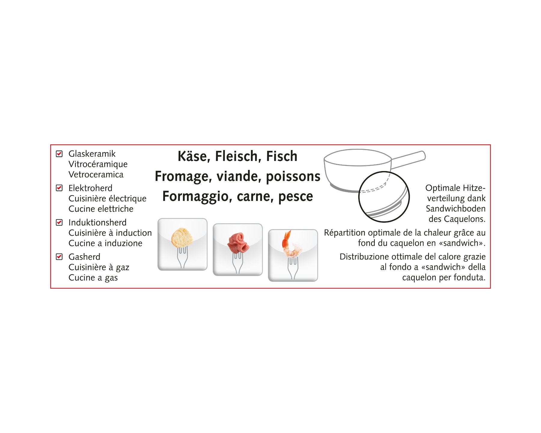KOENIG Fondue-Set One for All - kitchen-more.ch, kostenloser Versand in der ganzen Schweiz