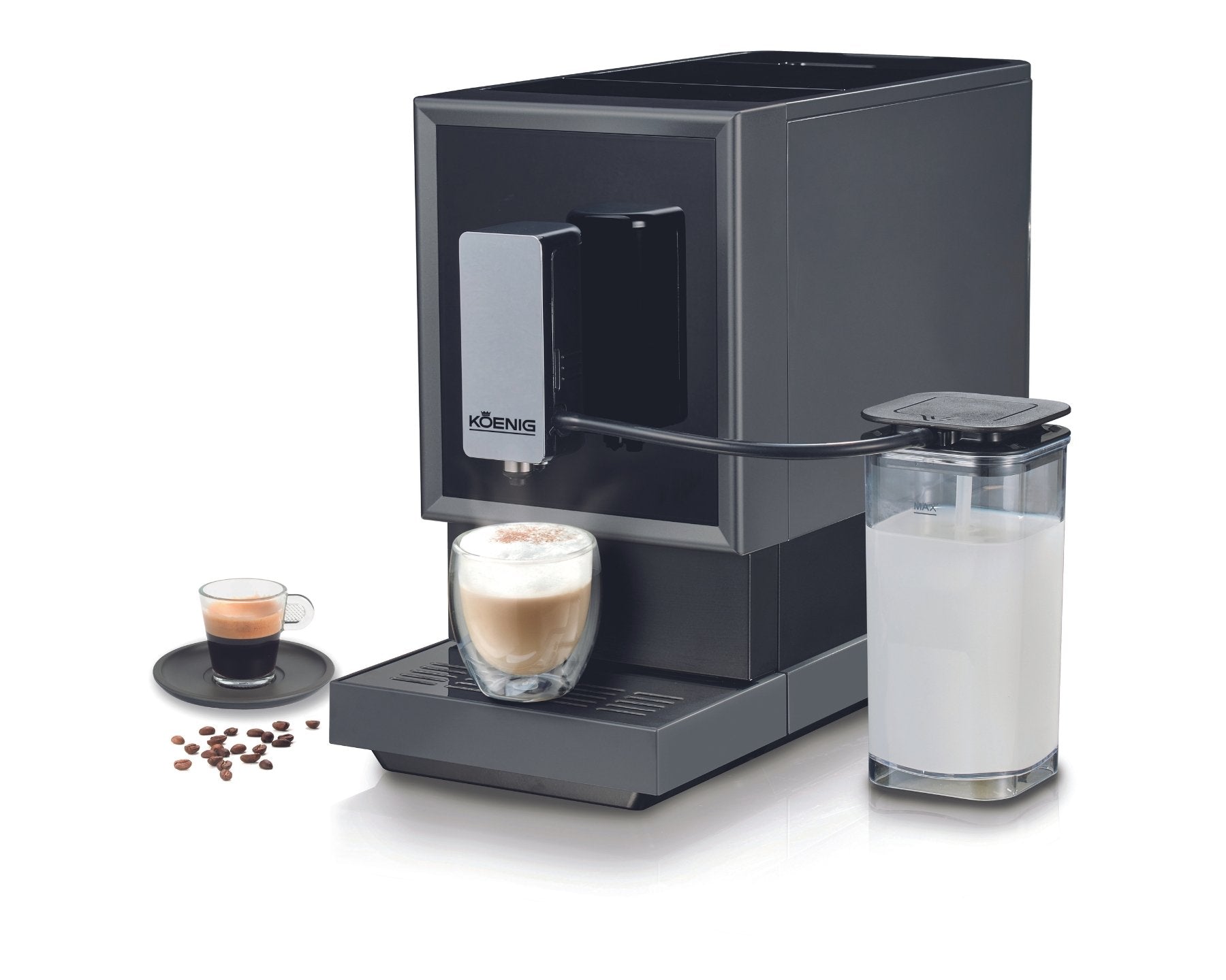 Kaffeevollautomat Finessa Black Cube Milk Plus - kitchen-more.ch