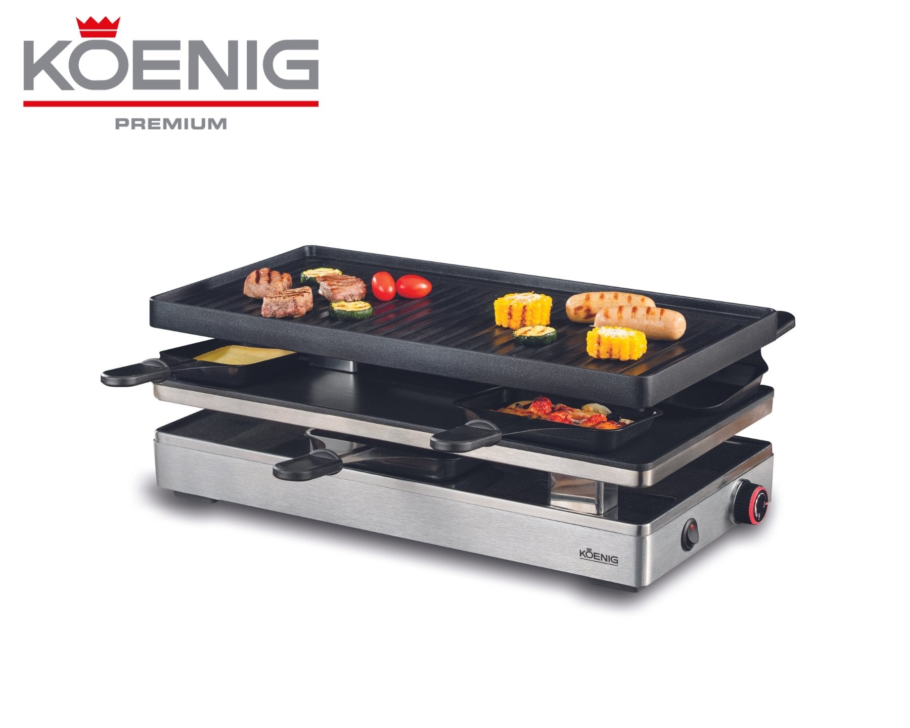 Koenig Pizza Raclette-Grill 4 in 1 - kitchen-more.ch