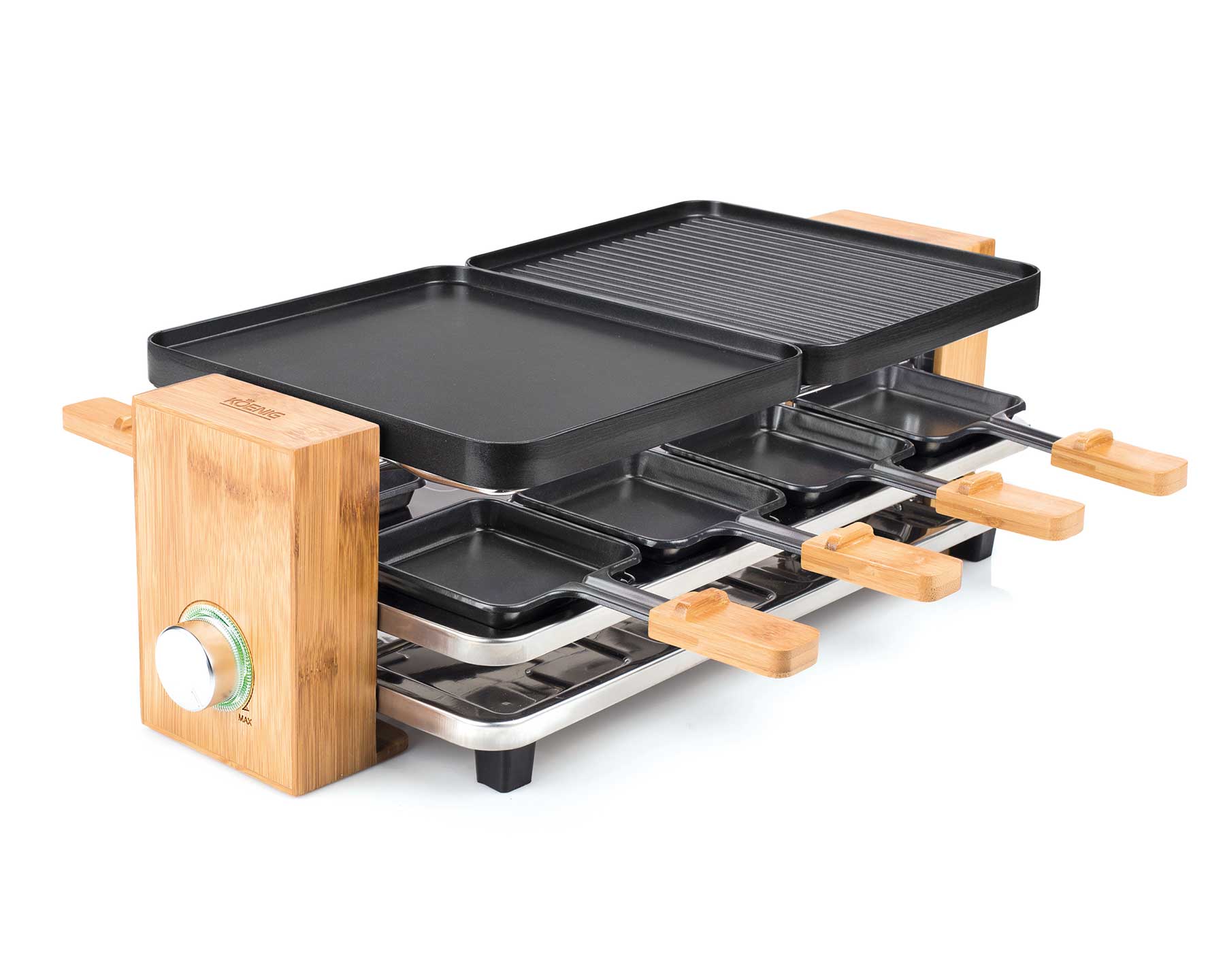 Raclette-Grill Bamboo, 8er - kitchen-more.ch