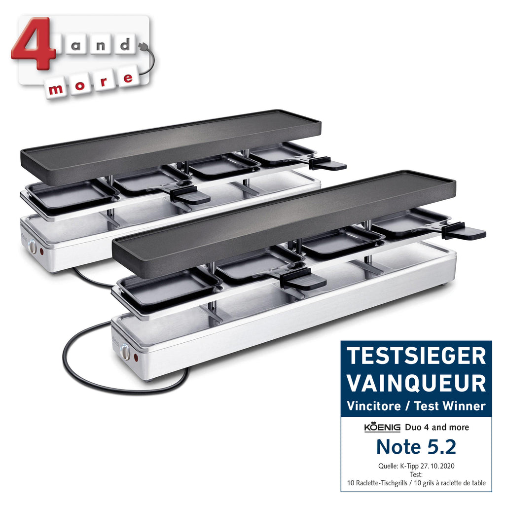 KOENIG Raclette Grill Duo 4 and more | für 2 - 8 Personen